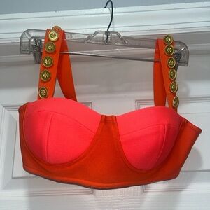 Vintage 80s bustier bodycon bra top